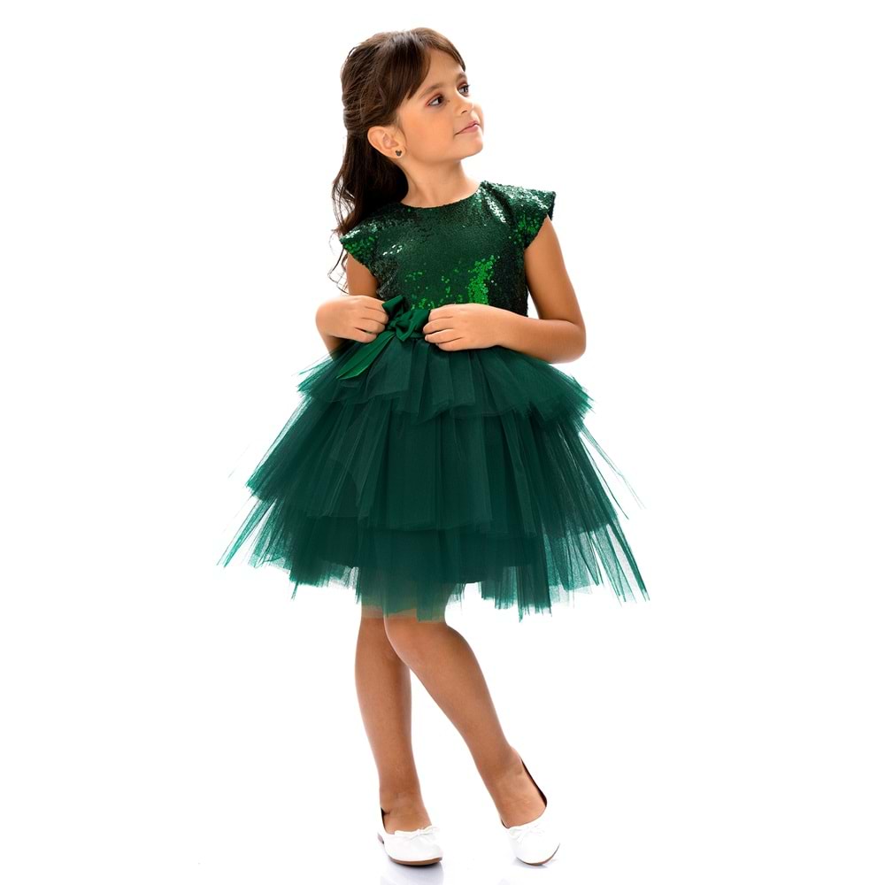 Pul Payet Kız Çocuk Tütü Etekli Abiye SB1055