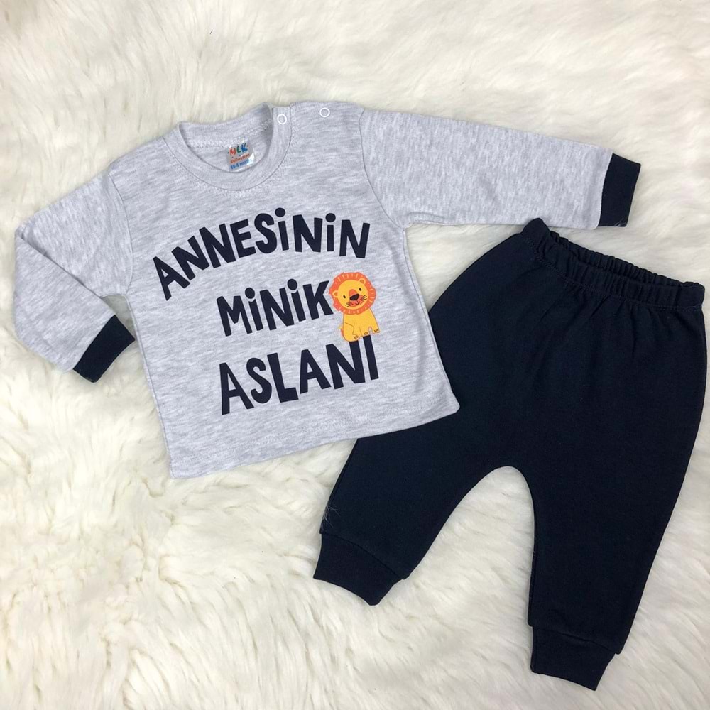 Annesinin Minik Aslanı Erkek Bebek Takım