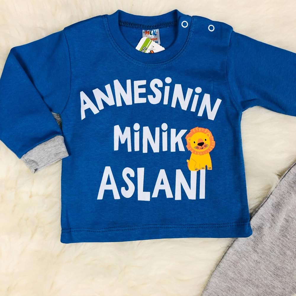 Annesinin Minik Aslanı Erkek Bebek Takım