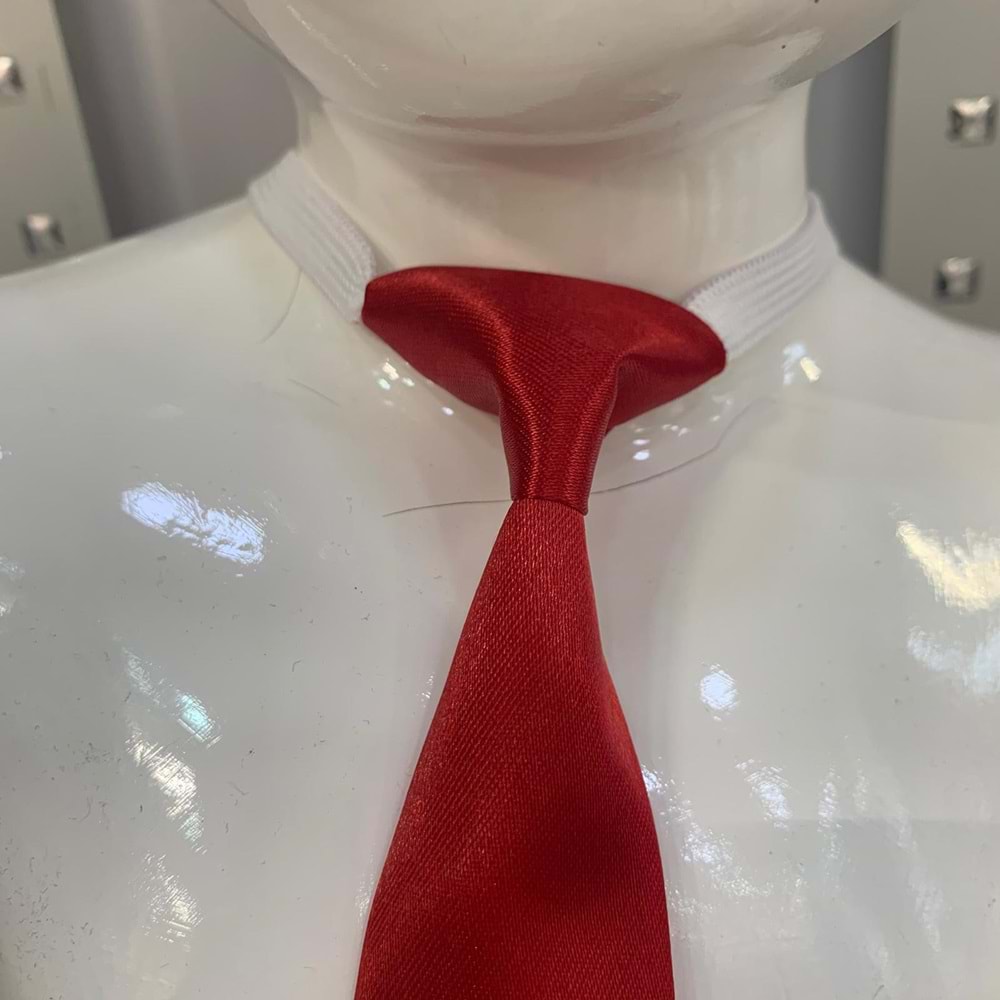 Kırmızı Çocuk Saten Kravat