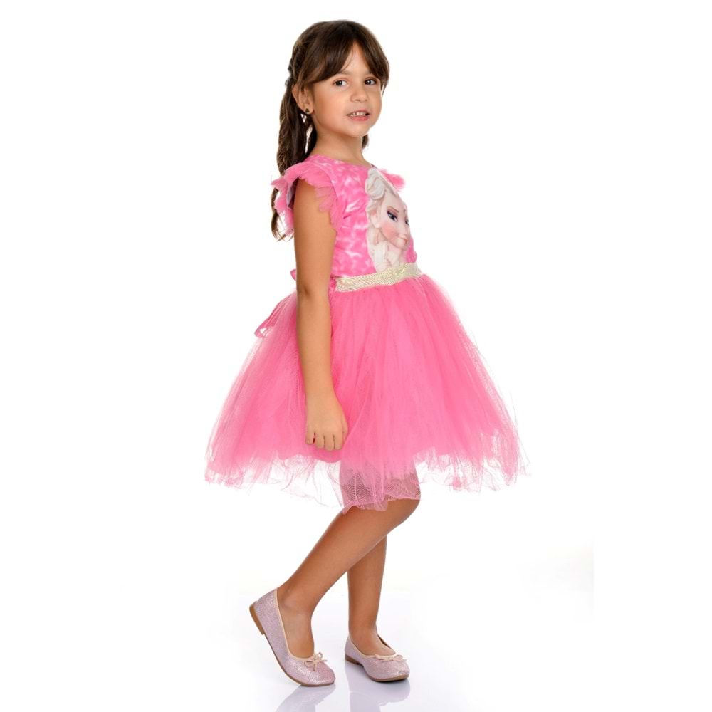 Pembe Elsa Parti Elbisesi