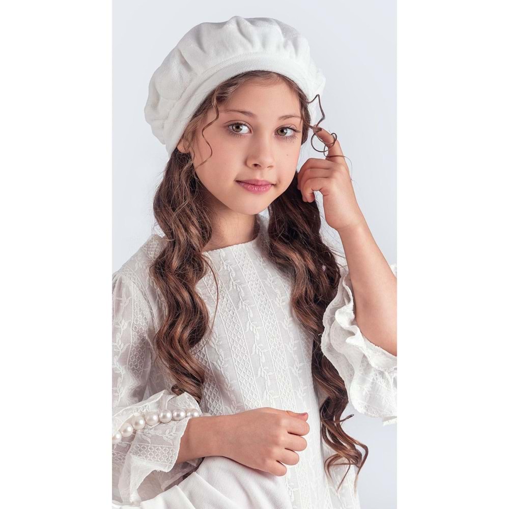 Kız Çocuk Şapka, Çanta, Çorap Ve Uzun Kol Elbise SB704