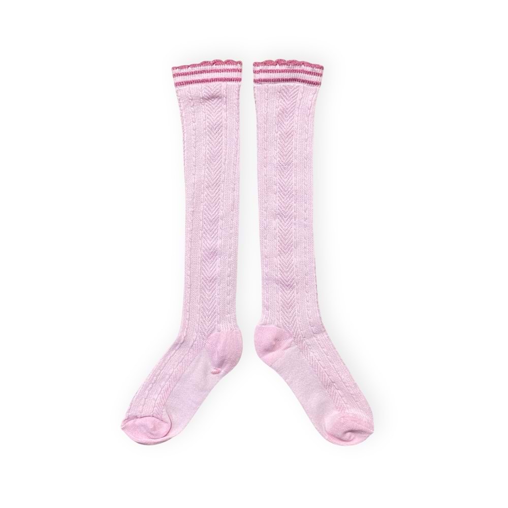 Desenli Dizaltı Çorap Kız Çocuk Çorap SB709