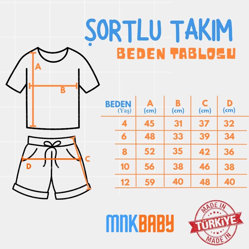 Baskılı Erkek Şortlu Takım SB715