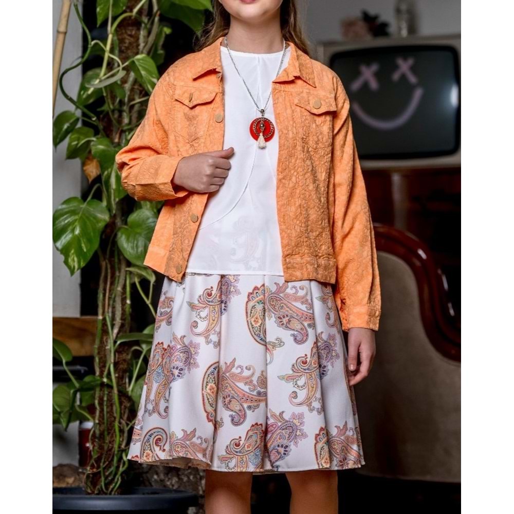 Kız Çocuk Etekli Tarz Takım SB719