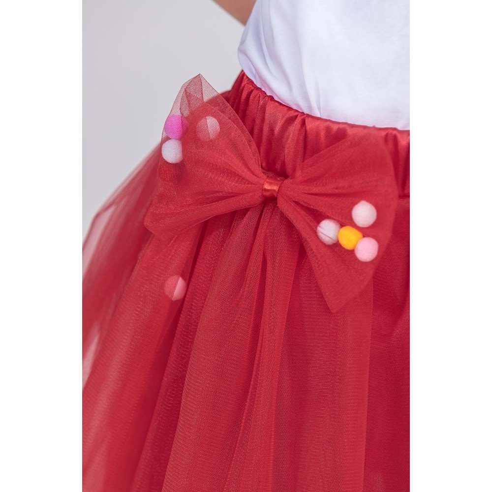 Tül Kız Kurdelalı Çocuk Etek SB726