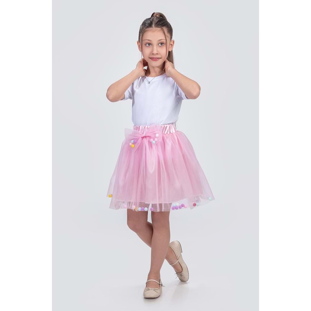 Tül Kız Kurdelalı Çocuk Etek SB726