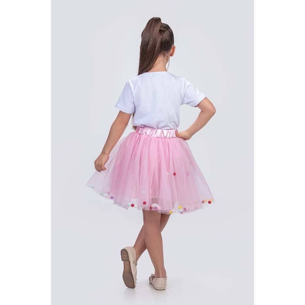 Tül Kız Kurdelalı Çocuk Etek SB726