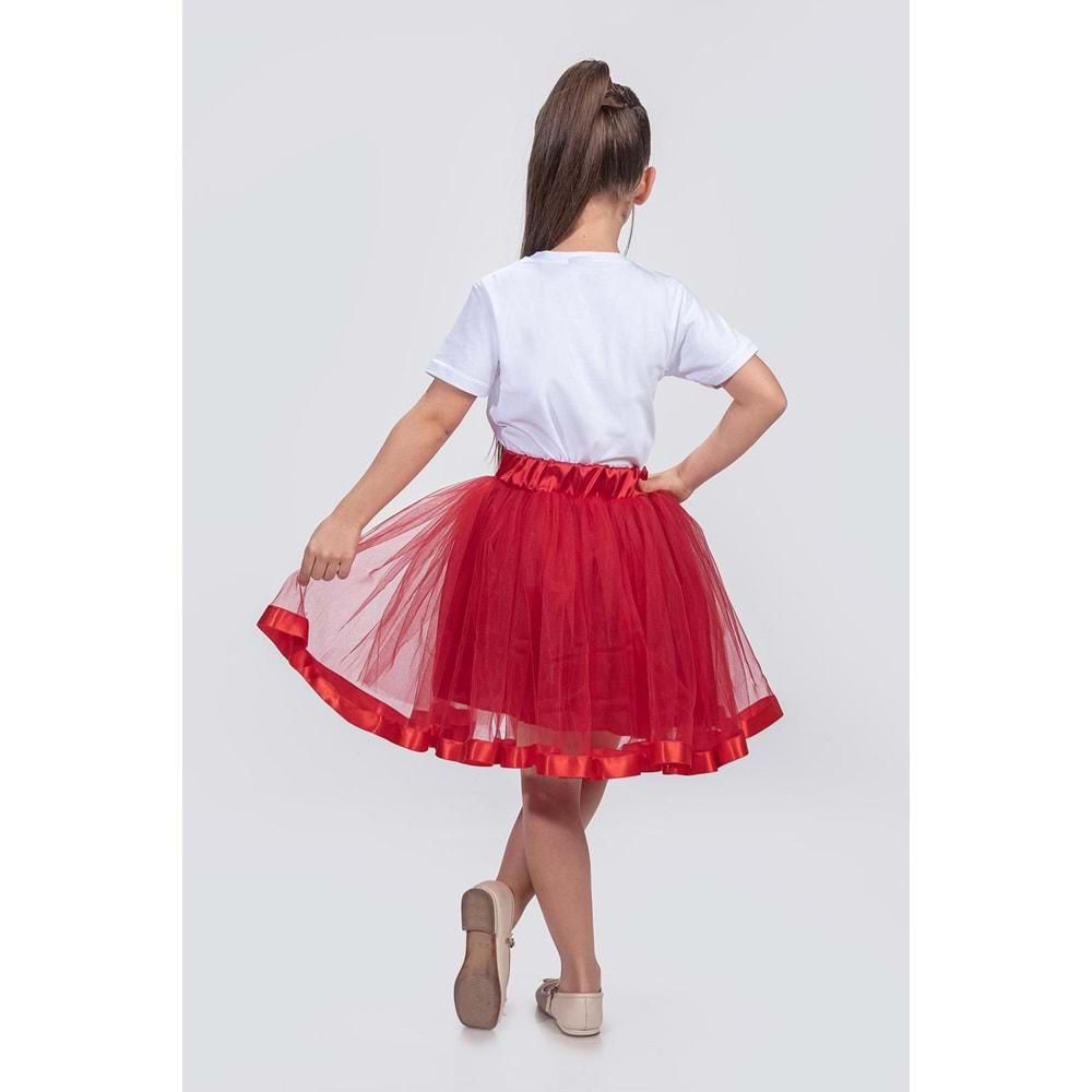 Kız Çocuk Kurdelalı Tül Etek SB728