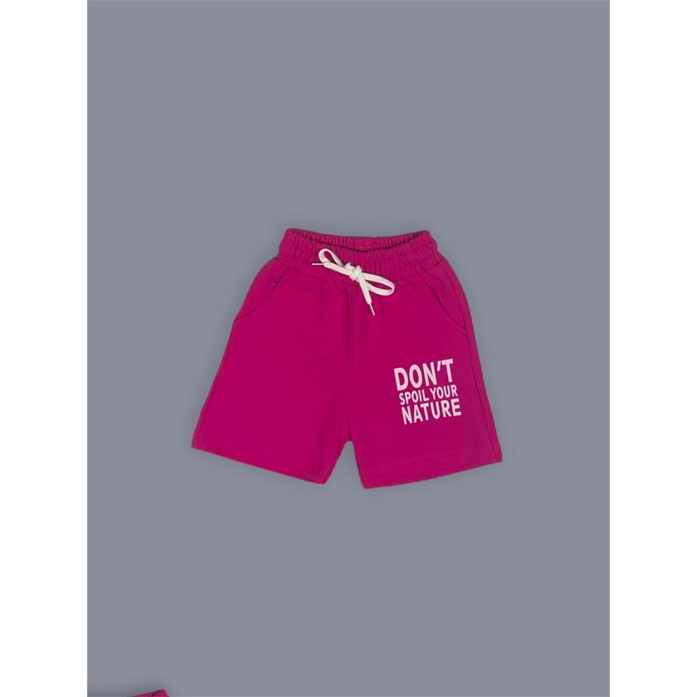 Baskılı Kız Şortlu Yazlık Takım SB730