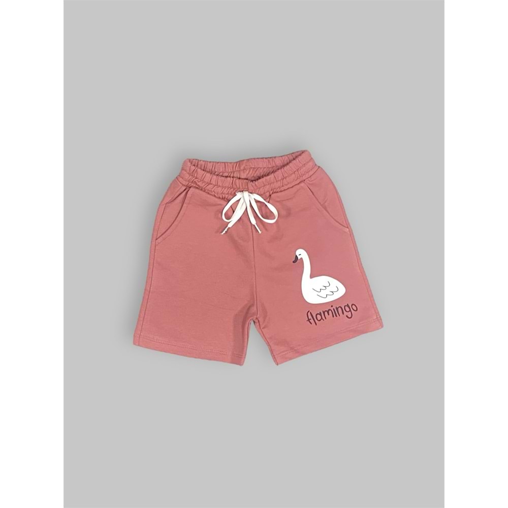 Baskılı Kız Şortlu Yazlık Takım SB730