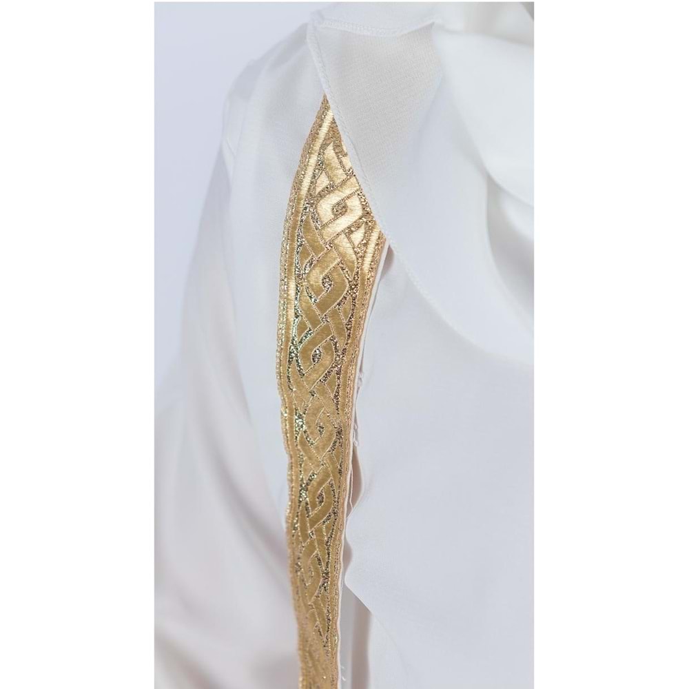 Kız Çocuk Eşarplı Boydan Ferace Elbise