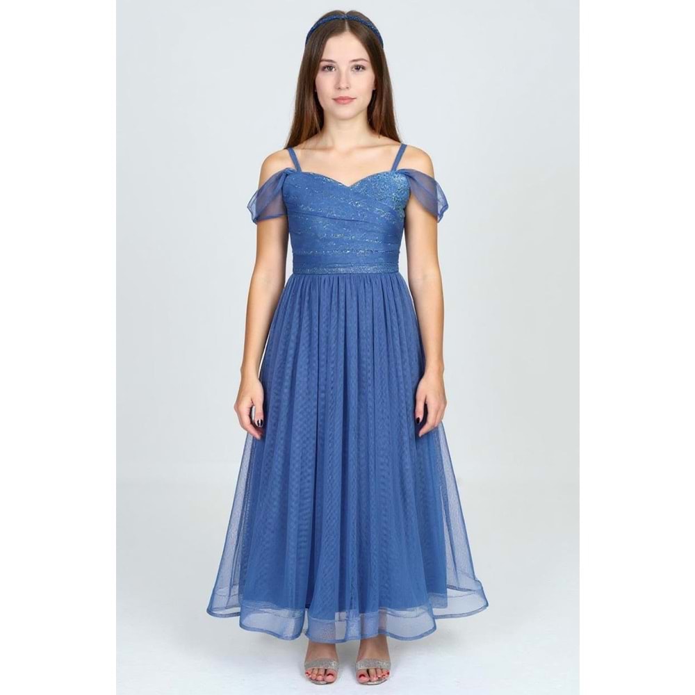 Kız Çocuk Şifon Destekli Garson Abiye