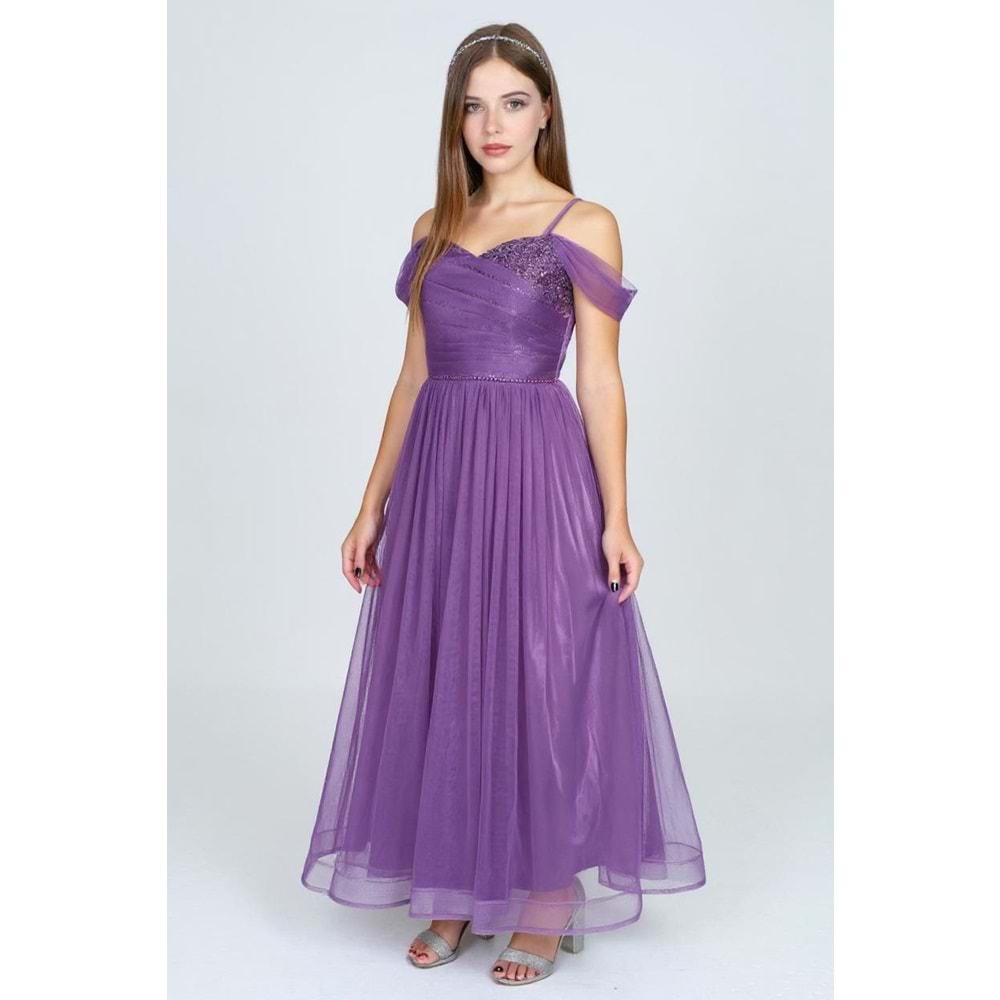 Kız Çocuk Şifon Destekli Garson Abiye