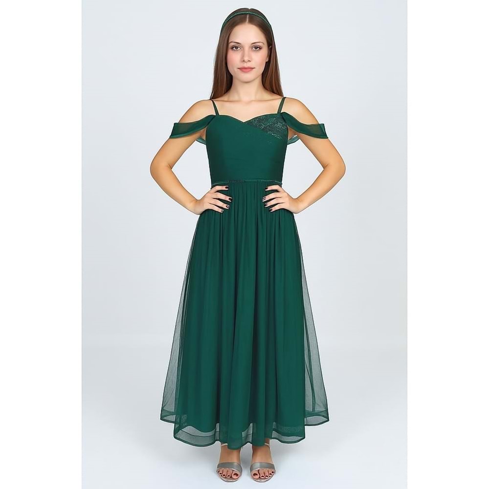 Kız Çocuk Şifon Destekli Garson Abiye