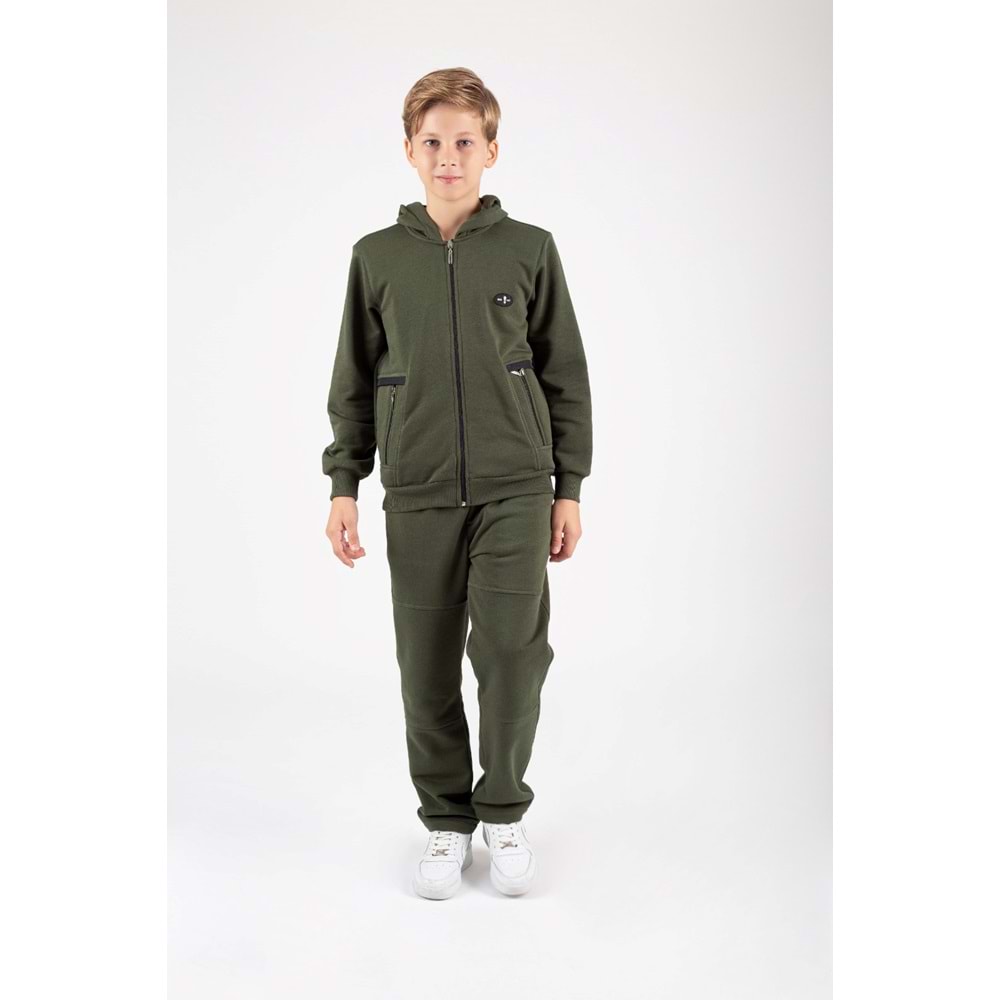 Erkek Çocuk Kapuşonlu Fermuarlı Tarz Eşofman Takım