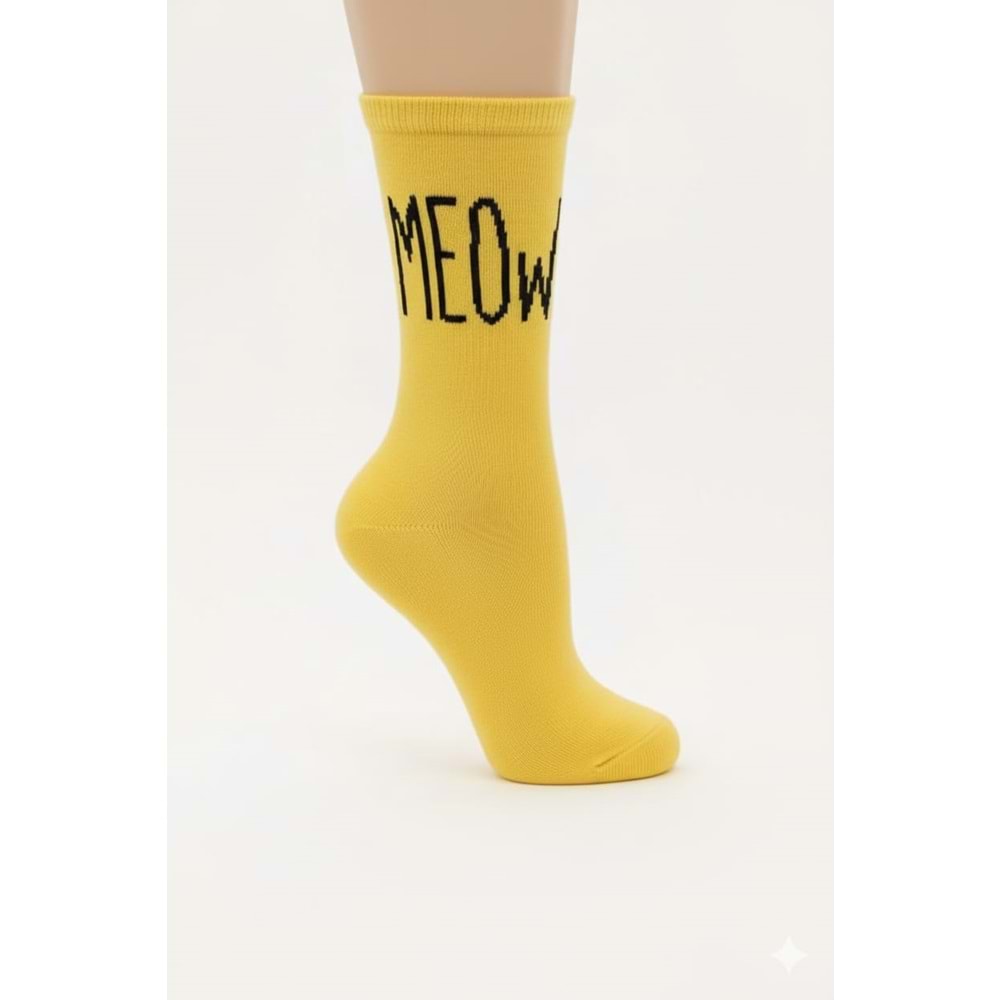 MEOW Dizaltı Kız Çocuk Çorap
