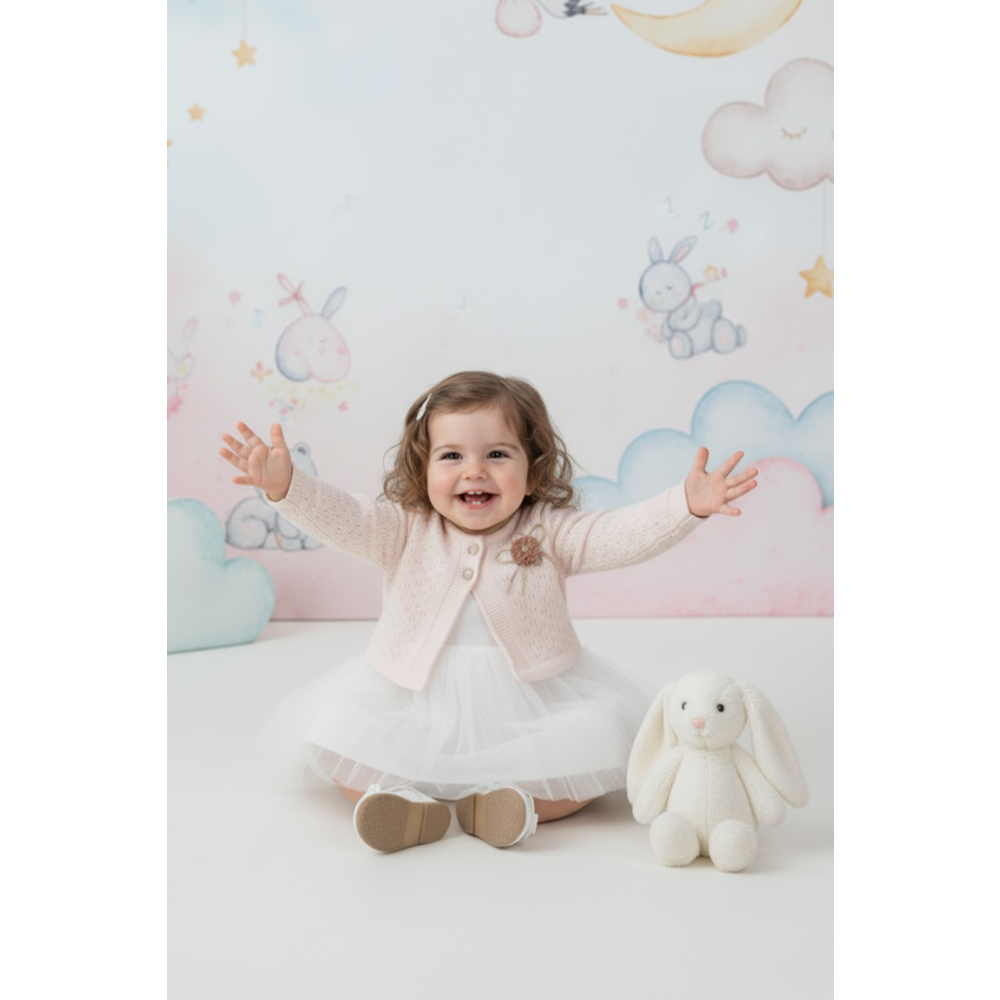 Kız Bebek Bolerolu Tütülü Elbise