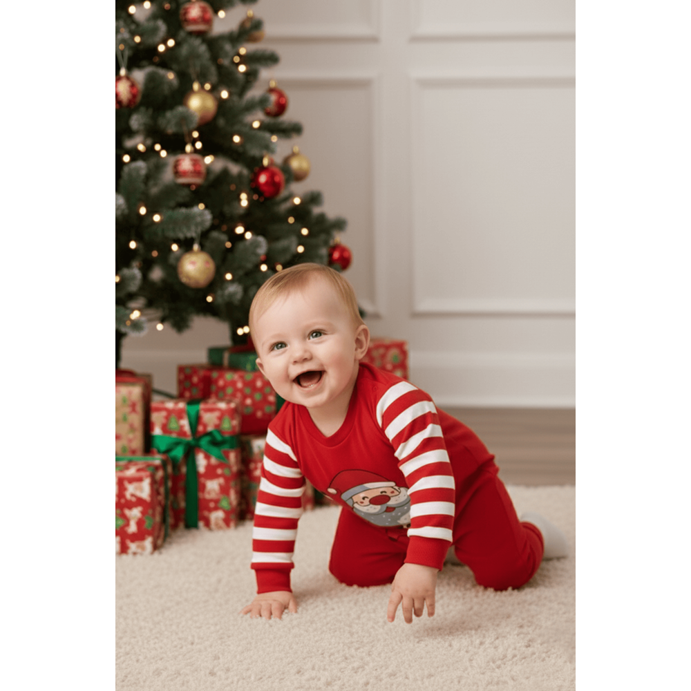 Yılbaşı Çıt Çıt Kapamalı Bebek Tulum M00775