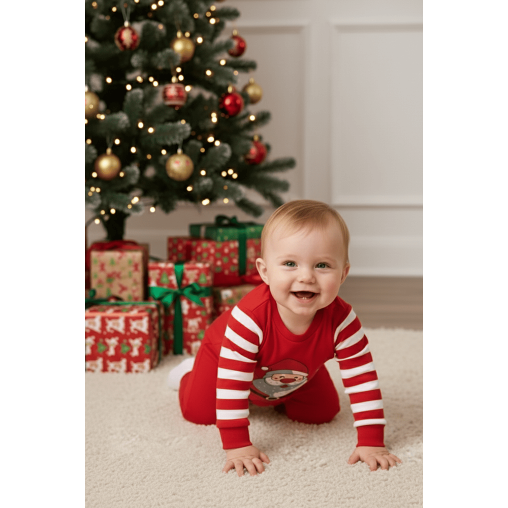 Yılbaşı Çıt Çıt Kapamalı Bebek Tulum M00775