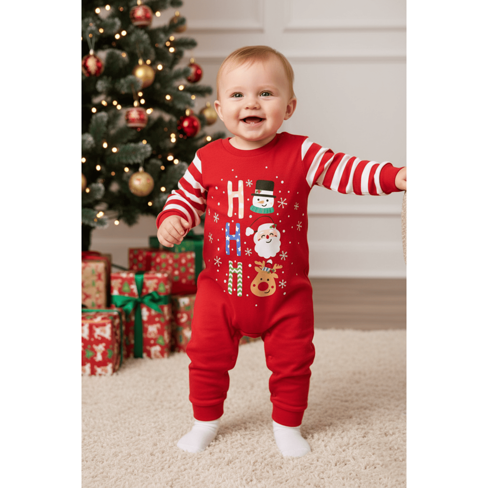 Yılbaşı Çıt Çıt Kapamalı Bebek Tulum M00775