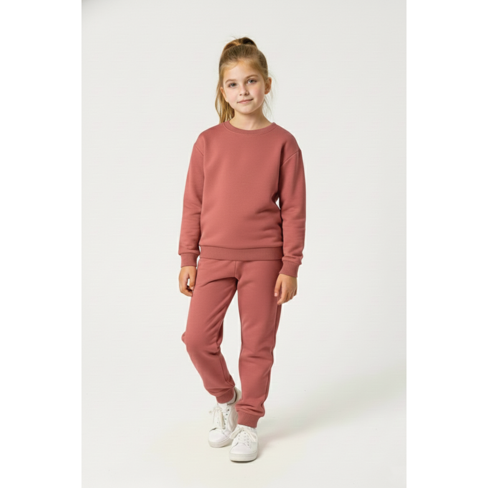 Baskısız, Cepli Çocuk 2 İplik Pijama Takımı M00776
