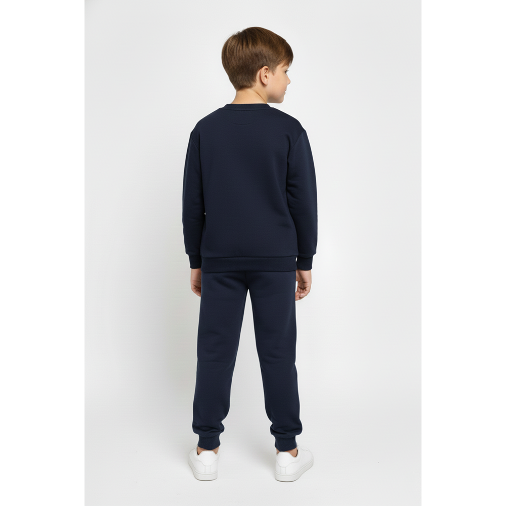 Baskısız, Cepli Çocuk 2 İplik Pijama Takımı M00776
