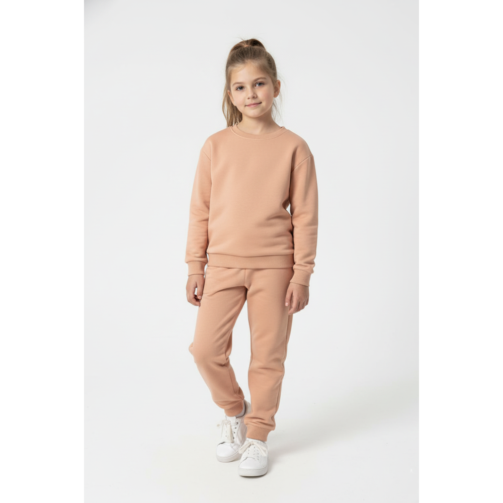 Baskısız, Cepli Çocuk 2 İplik Pijama Takımı M00776