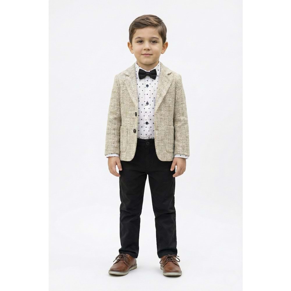 Gömlekli Erkek Çocuk Takım Elbise (Papyonlu 4'lü Set) SB00792