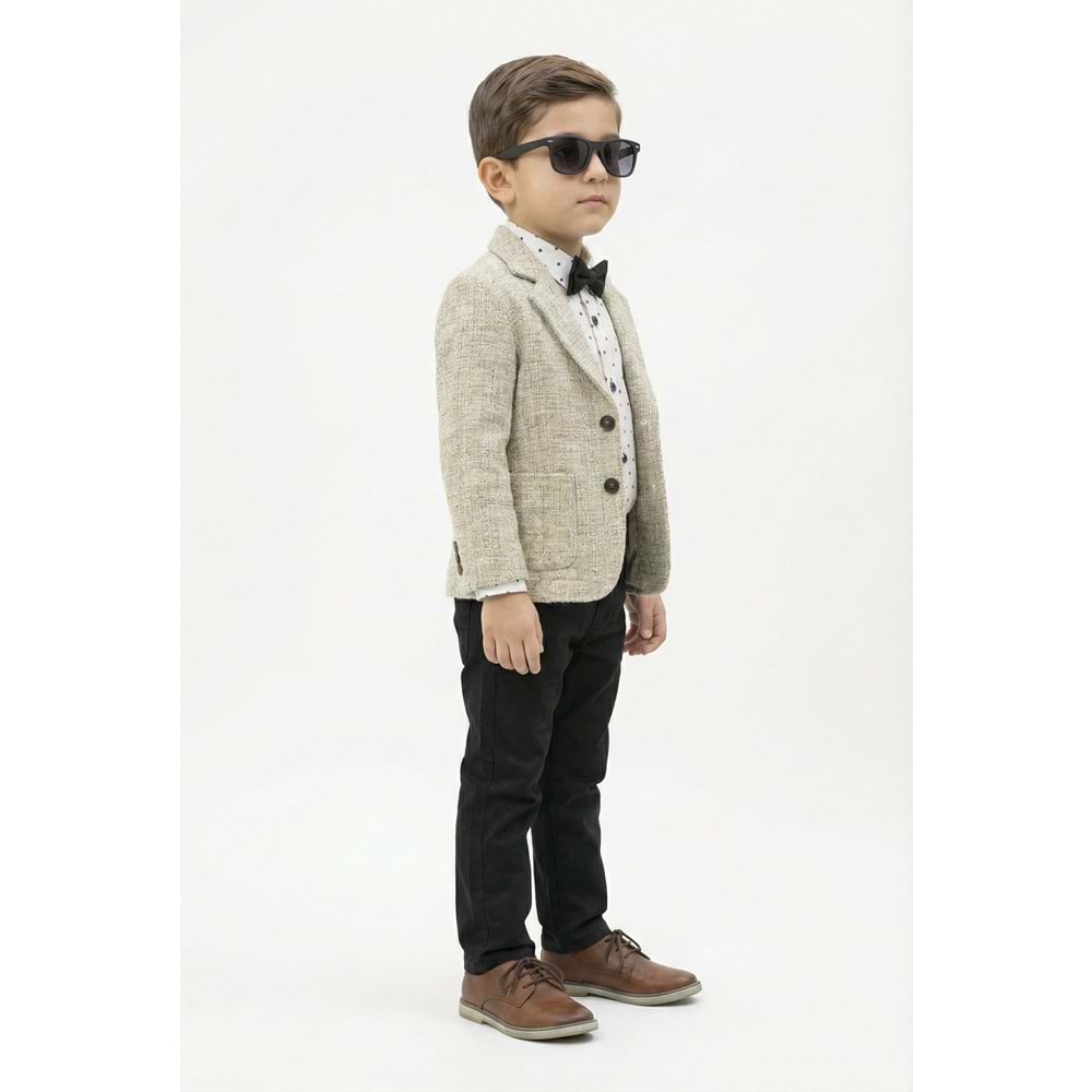 Gömlekli Erkek Çocuk Takım Elbise (Papyonlu 4'lü Set) SB00792
