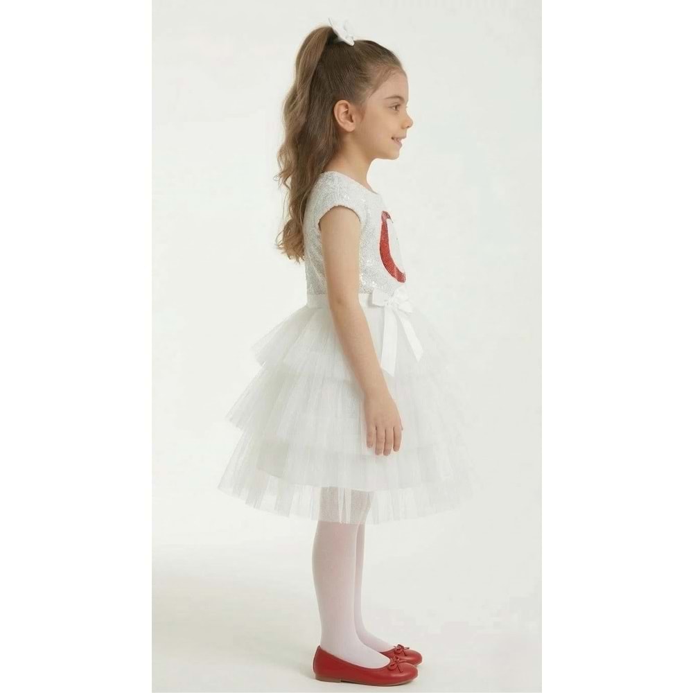 Bayraklı Kız Çocuk Tören Elbise