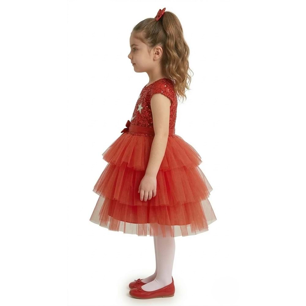 Bayraklı Kız Çocuk Tören Elbise