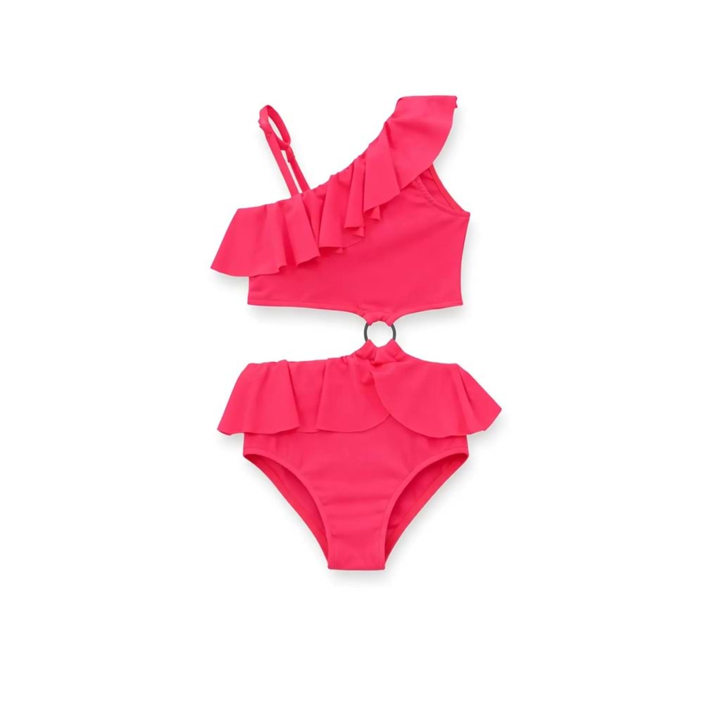 Kız Çocuk Desenli Deniz ve Havuz Bikini Mayo M00815
