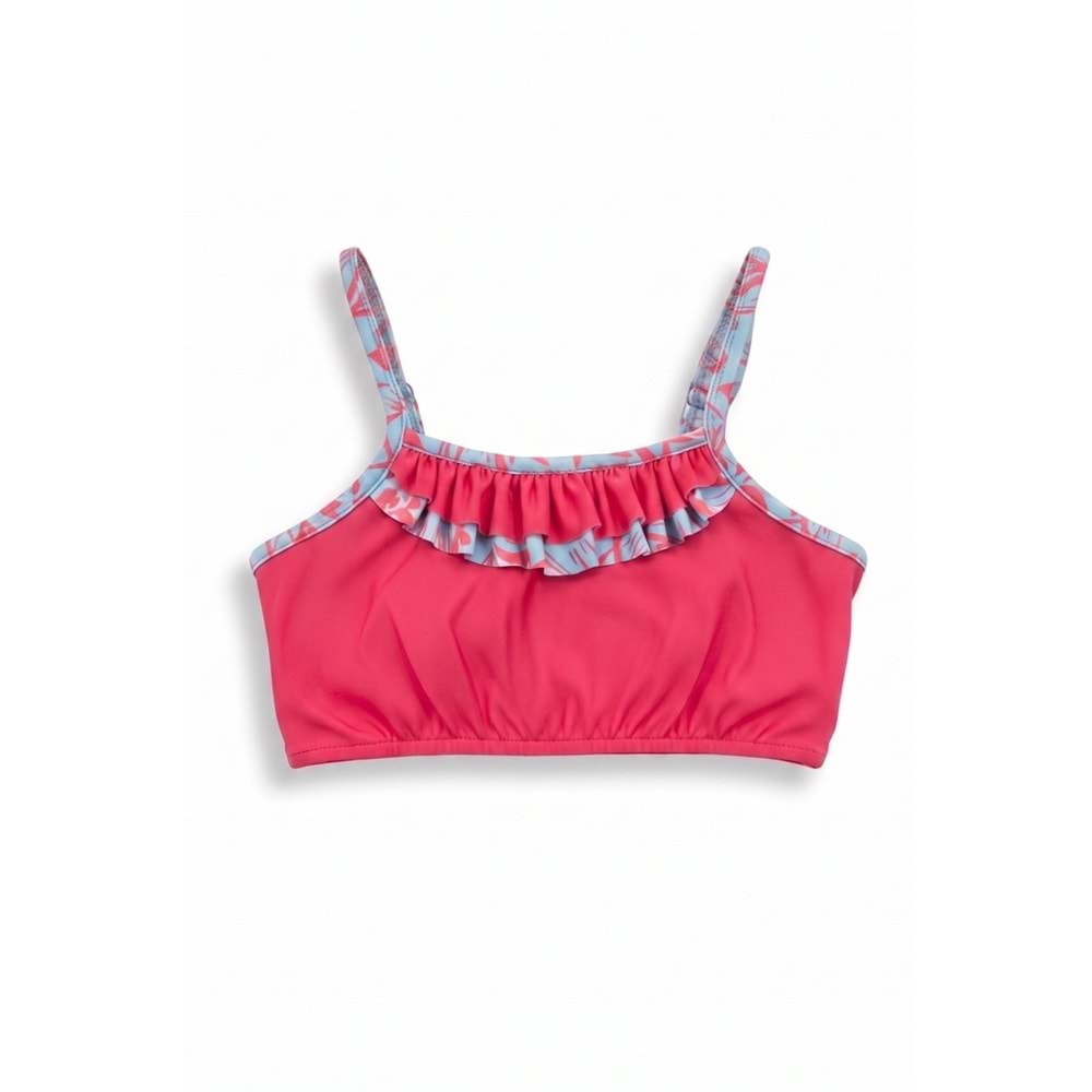 Kız Çocuk Desenli Deniz ve Havuz Bikini Mayo M00815