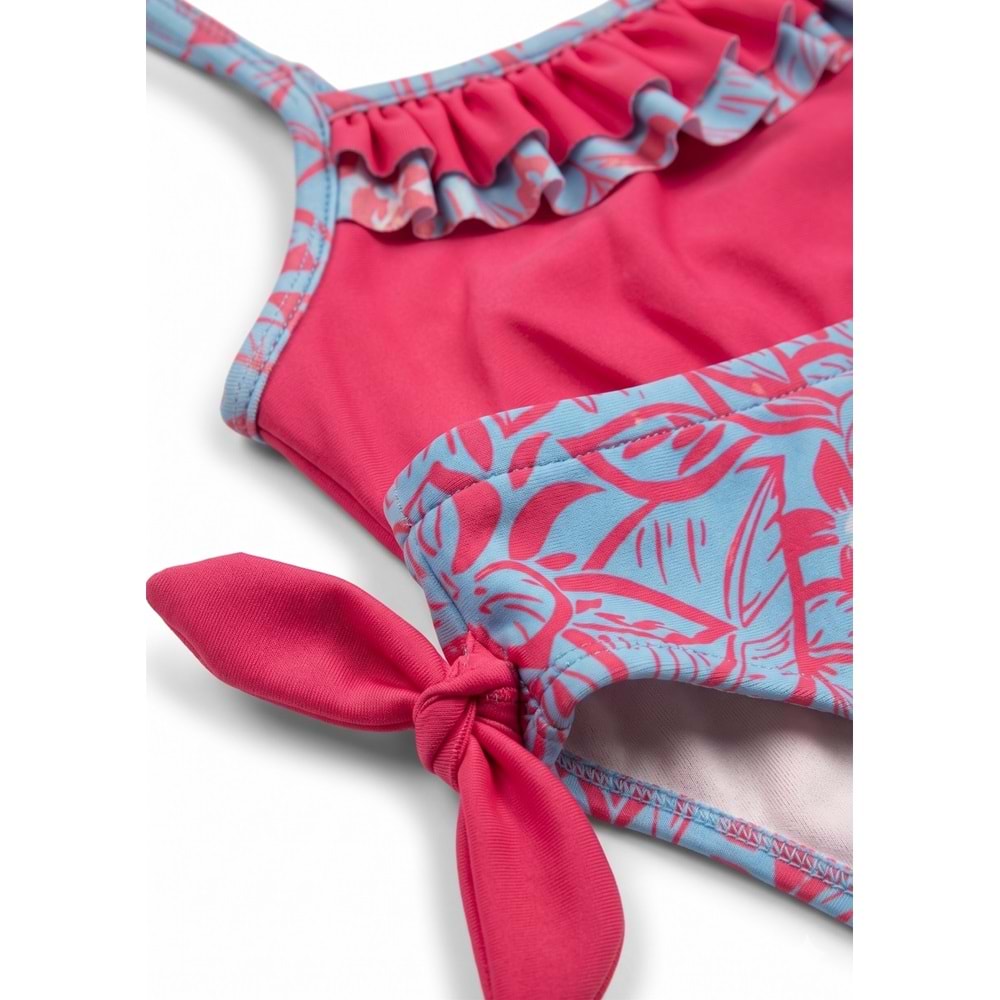 Kız Çocuk Desenli Deniz ve Havuz Bikini Mayo M00815