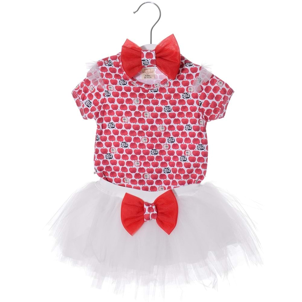 Elma Kız Tütülü Kız Bebek Parti Takım