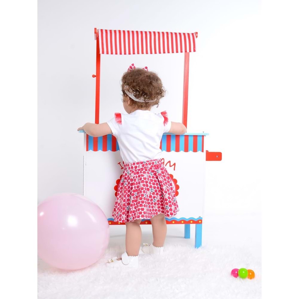 Elma Kız Bebek Badili Etekli Takım