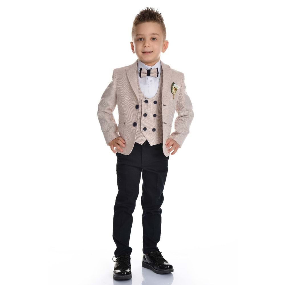 Yaka Çiçekli Erkek Çocuk Spor Kesim Takım SB283