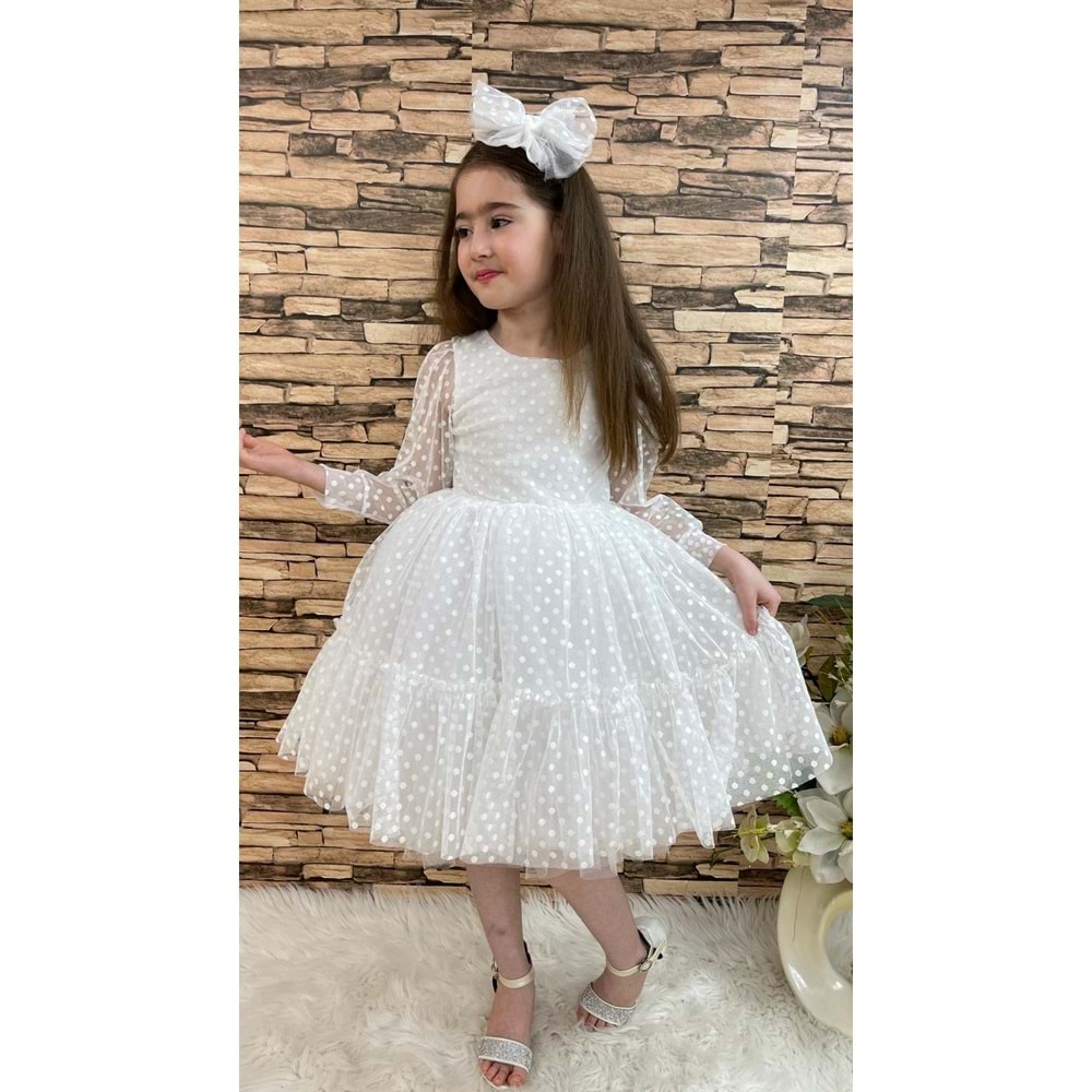 Kız Çocuk Kt-kt Dantel Kız Çocuk Elbise SB306