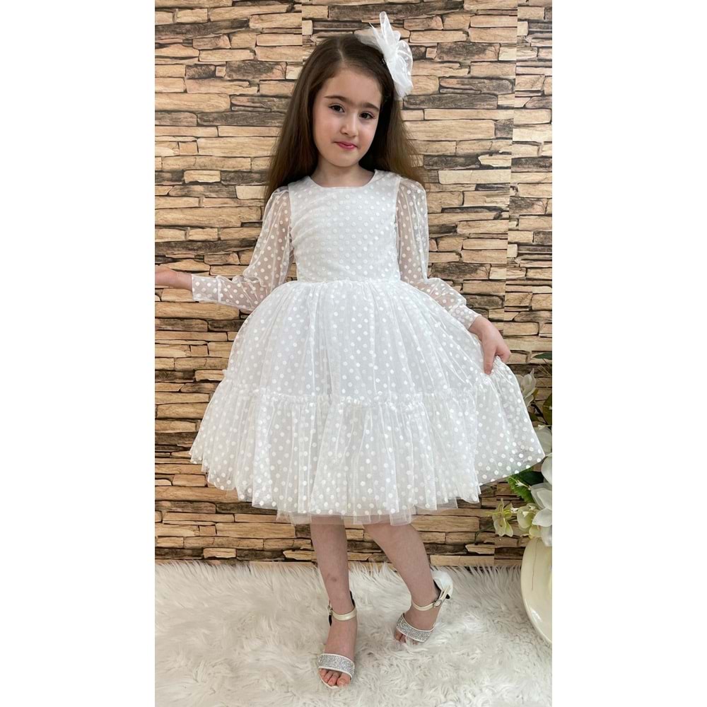 Kız Çocuk Kt-kt Dantel Kız Çocuk Elbise SB306