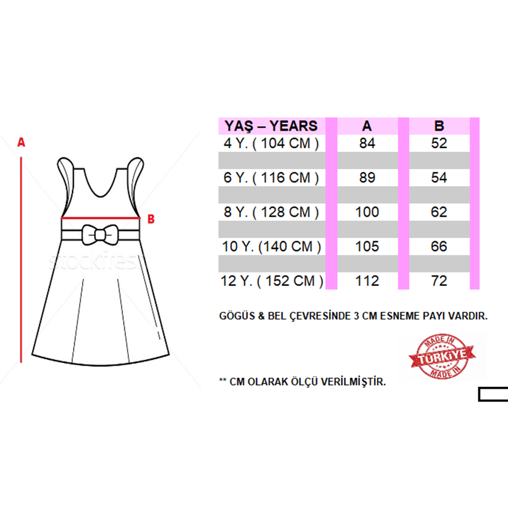 Saten Gipeli,Uzun Tül Etekli Kız Çocuk Abiye Elbise