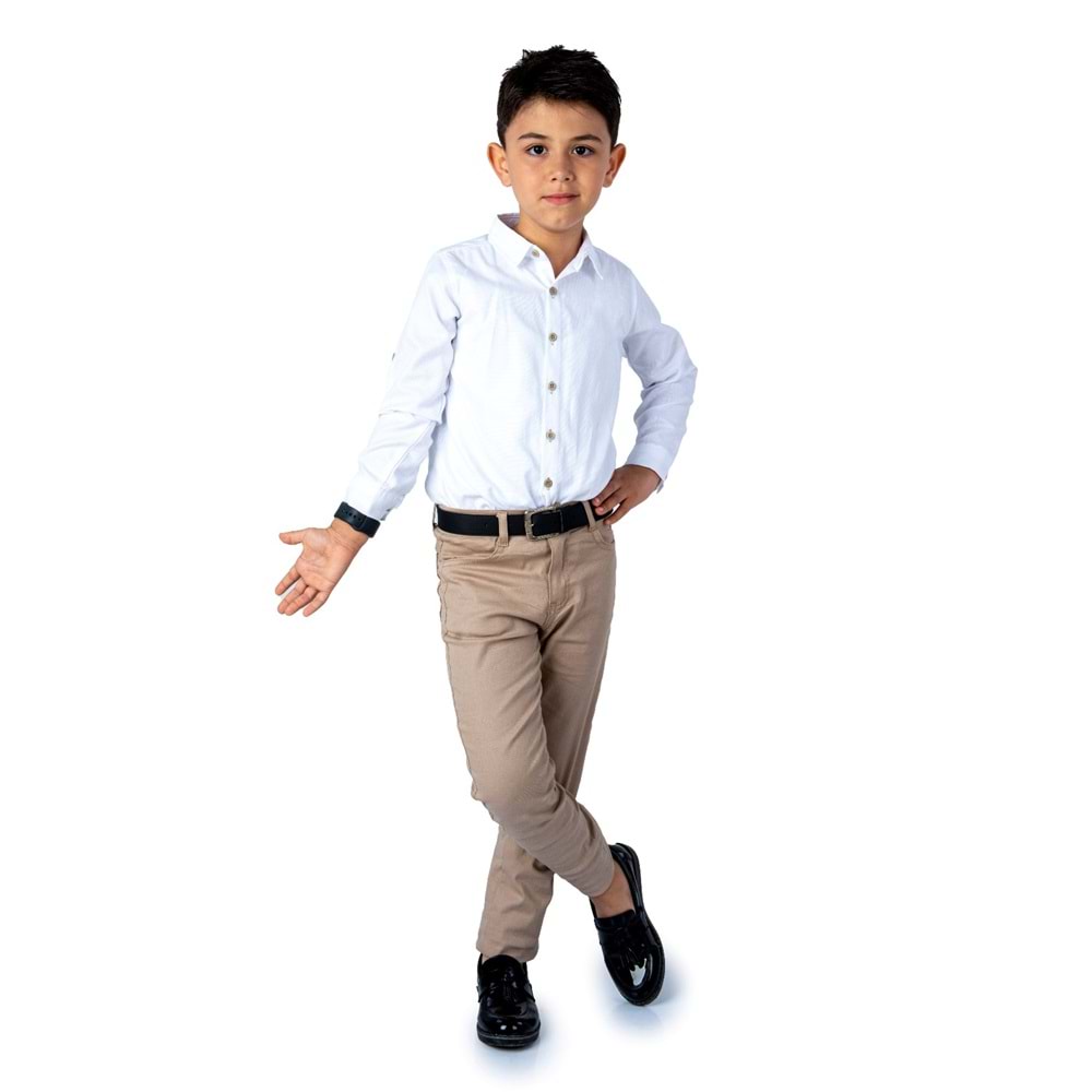 Erkek Çocuk Gömlek, Gabardin Pantolon Kombin Takım SB422