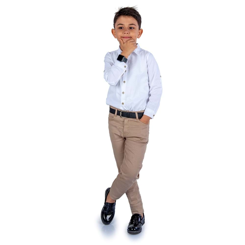 Erkek Çocuk Gömlek, Gabardin Pantolon Kombin Takım SB422