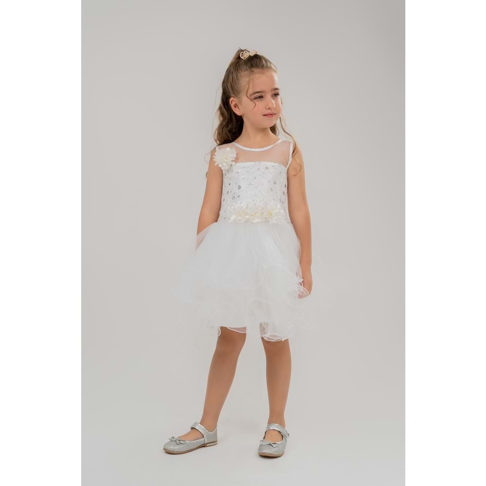 Kız Çocuk Kuyruklu Düğün Elbisesi SB468