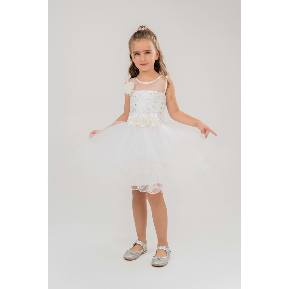 Kız Çocuk Kuyruklu Düğün Elbisesi SB468