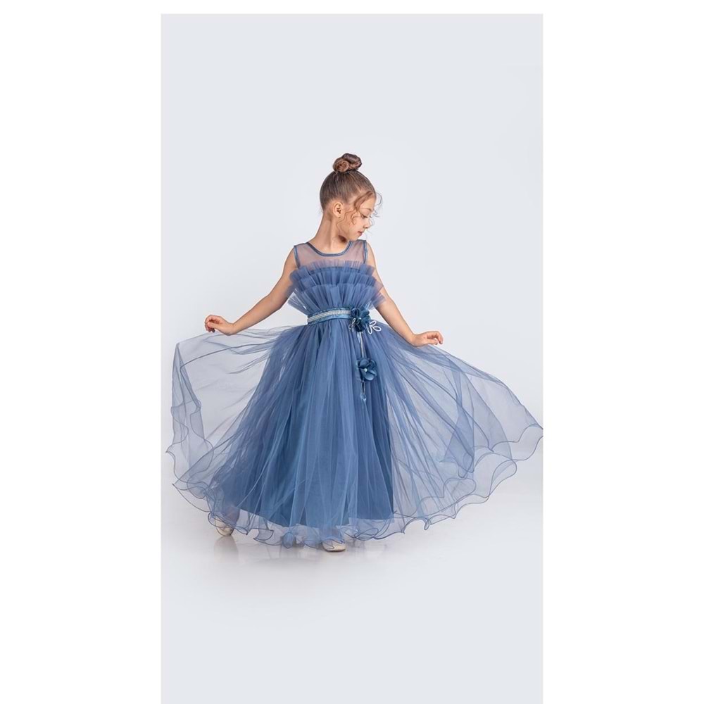 Organze Kumaş Kız Çocuk Abiye SB475