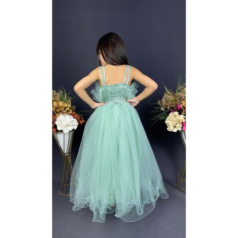 Organze Kumaş Kız Çocuk Abiye SB475