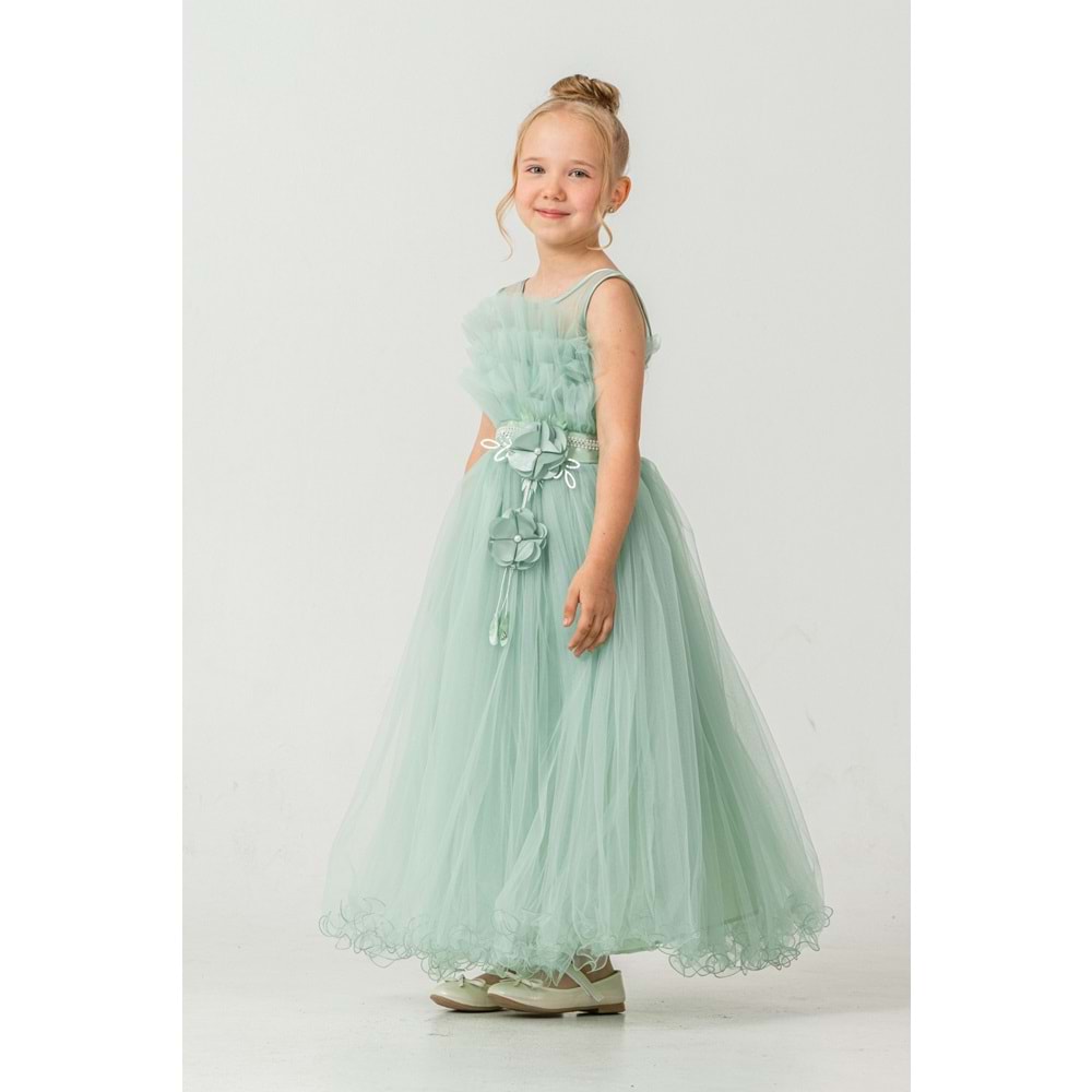 Organze Kumaş Kız Çocuk Abiye SB475