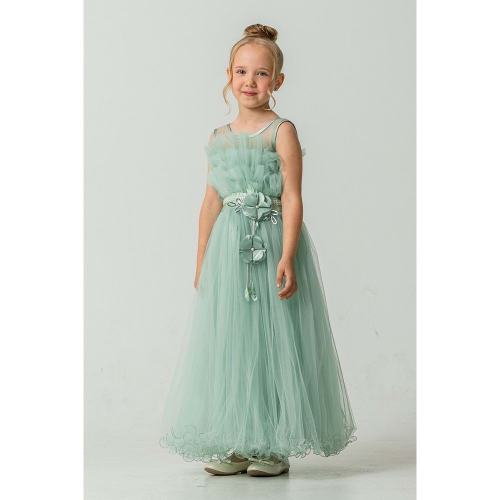 Organze Kumaş Kız Çocuk Abiye SB475