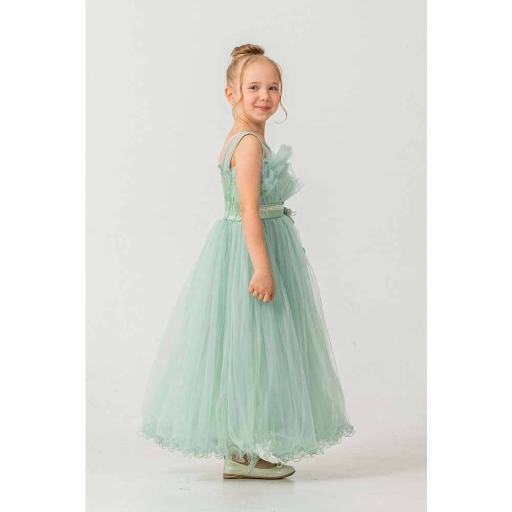 Organze Kumaş Kız Çocuk Abiye SB475